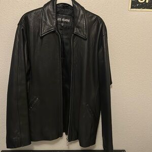 Leather Jacket Size Medium Black